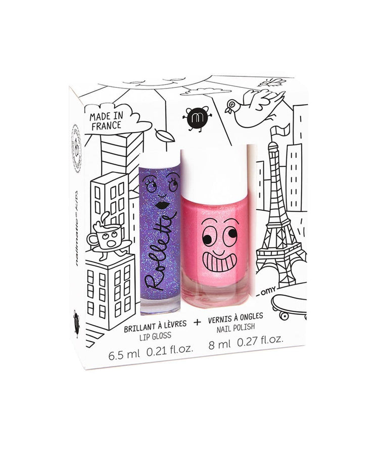 Little nailmatic accessories nail polish + lip gloss set in lovely city