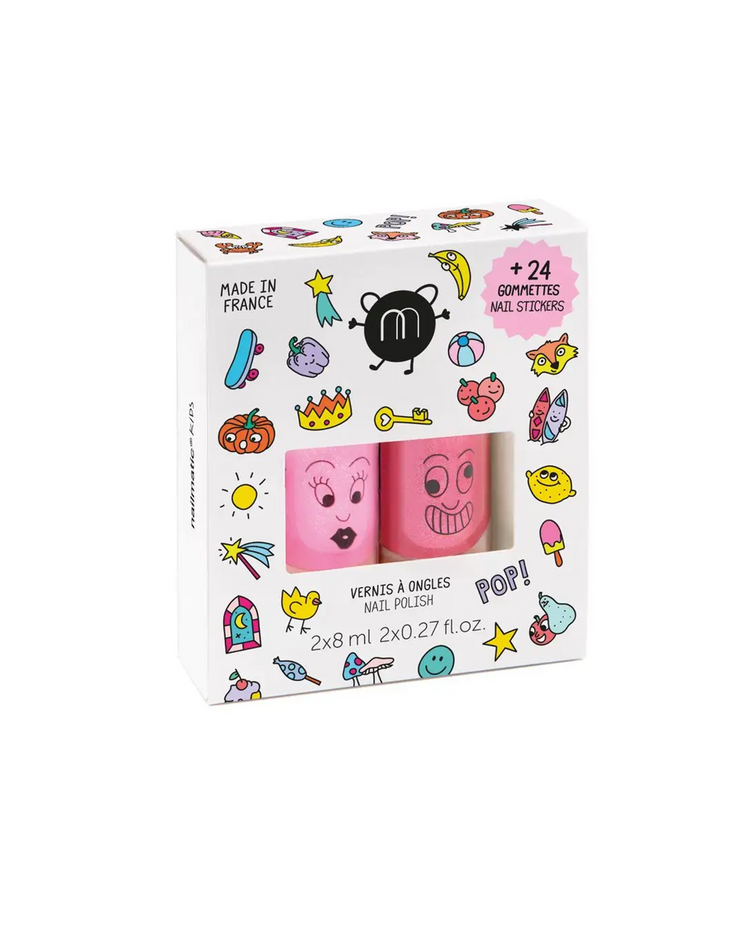 Little nailmatic play nail polish + sticker set in pop