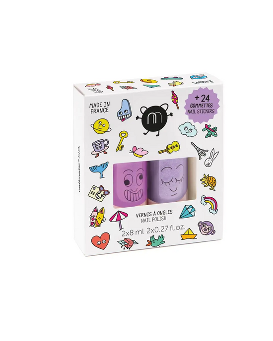 Little nailmatic play nail polish + sticker set in wow