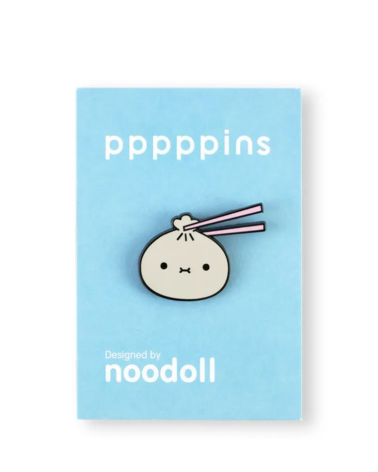 Little noodoll accessories ricebao bao with chopsticks enamel pin