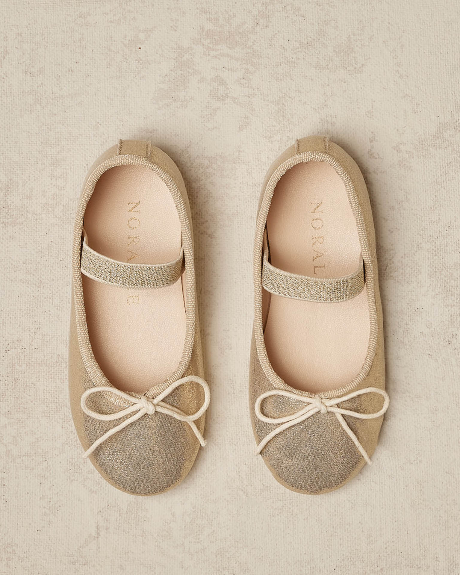 ballet flats in gold metallic Little