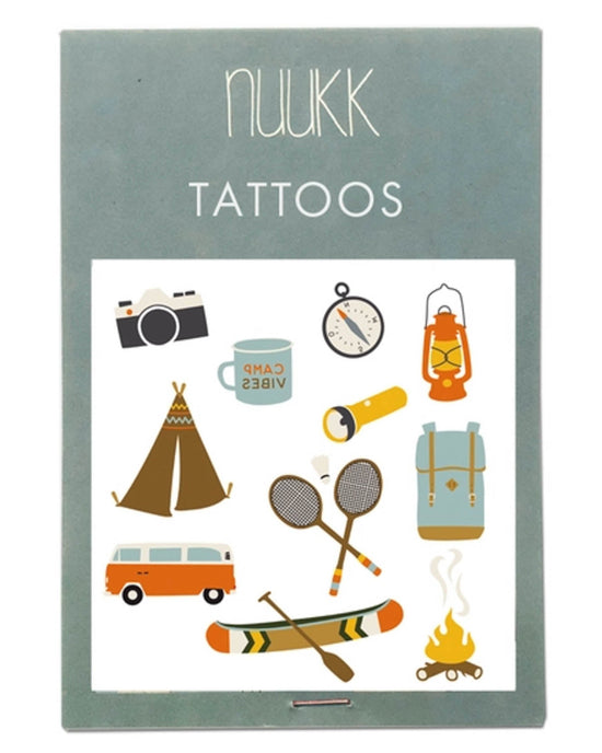 Little nuukk paper+party camping organic tattoos