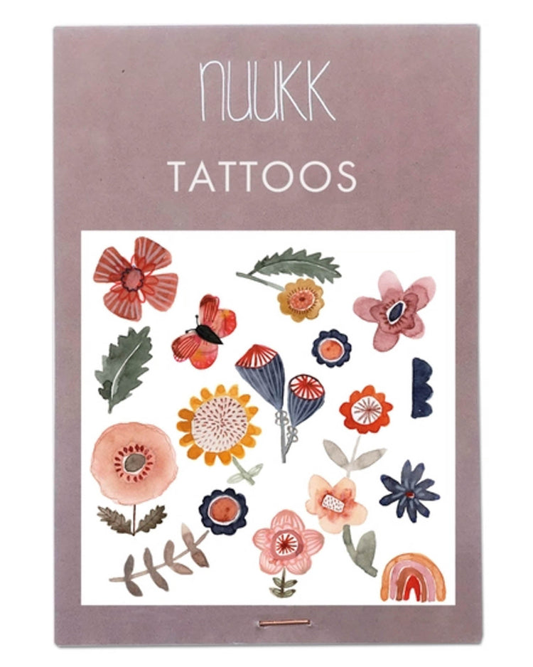 Little nuukk paper+party flower field organic tattoos