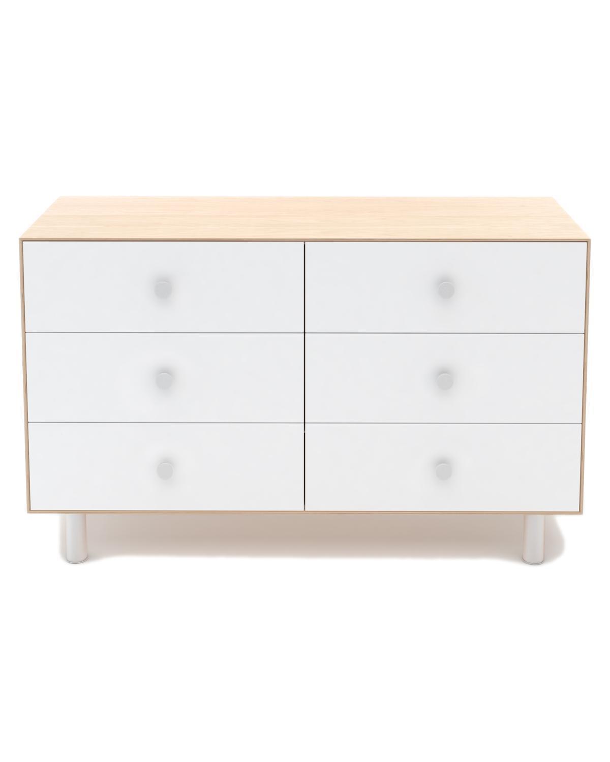 Little oeuf room Classic 6 Drawer Dresser in Birch + White