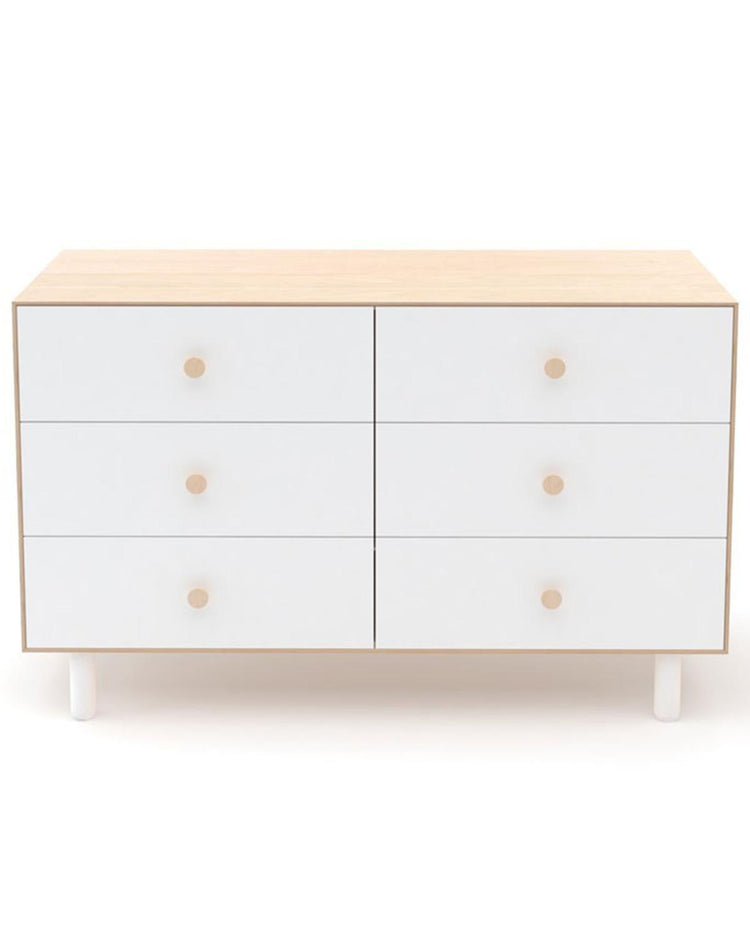 Little oeuf room Fawn 6 Drawer Dresser in Birch + White