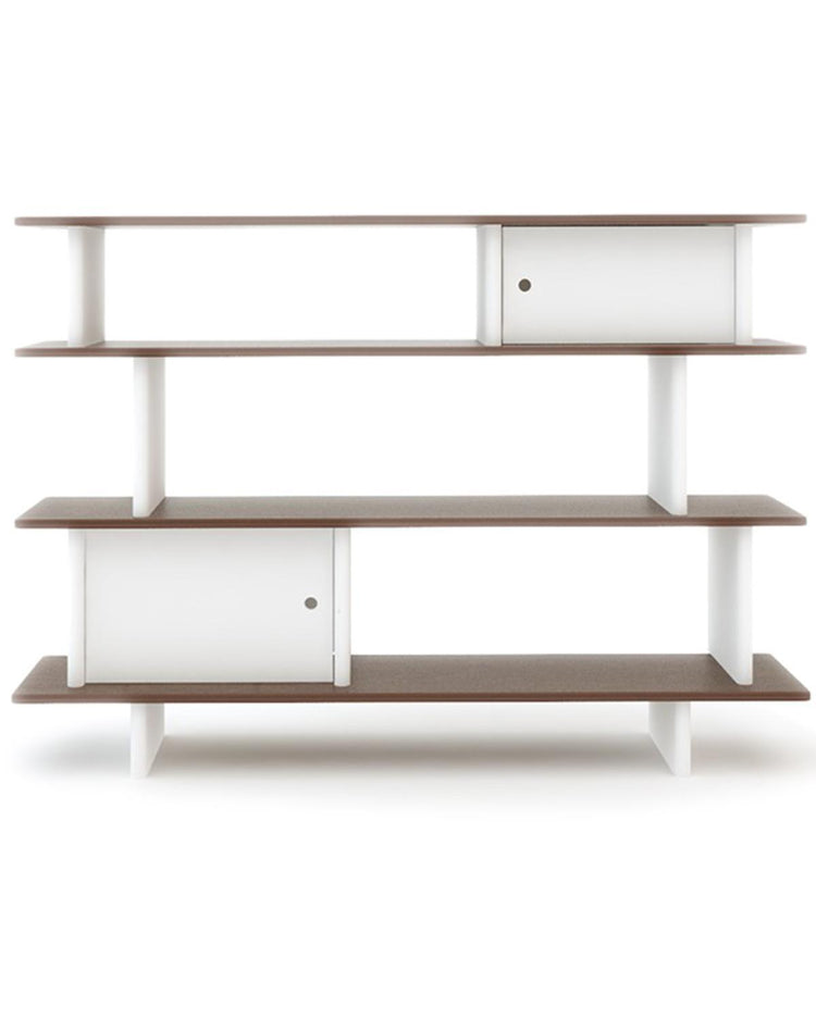 Little oeuf room Mini Library in White + Walnut