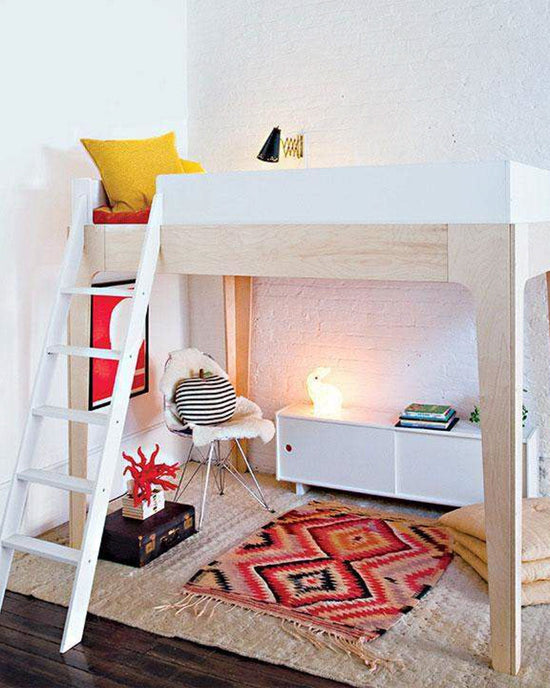 Little oeuf room perch loft full bed in birch