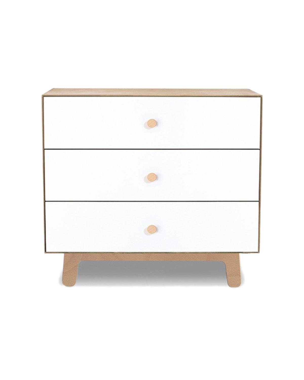 Little oeuf room Sparrow 3 Drawer Dresser in Birch + White