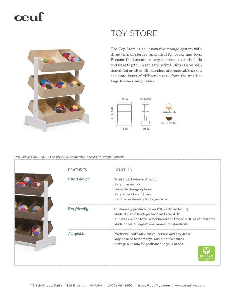 Little oeuf room toy store in birch