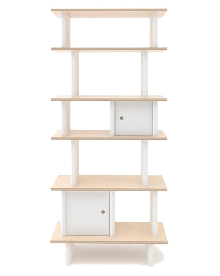 Little oeuf room Vertical Mini Library in White + Birch