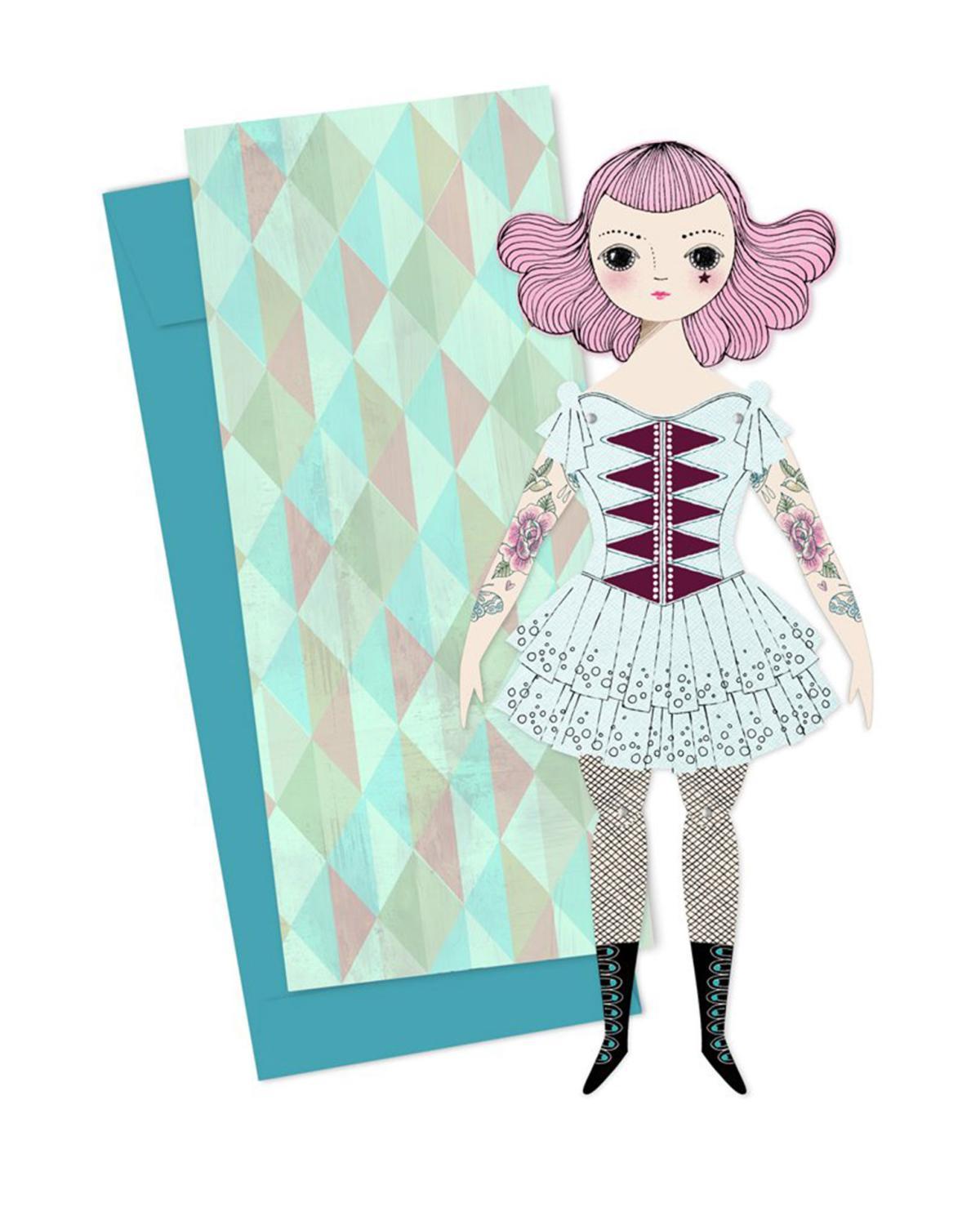 Little of unusual kind play amelia mailable paper doll