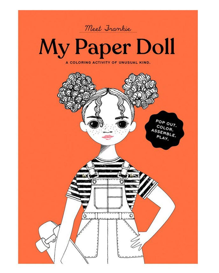 Little of unusual kind play frankie coloring paper doll kit