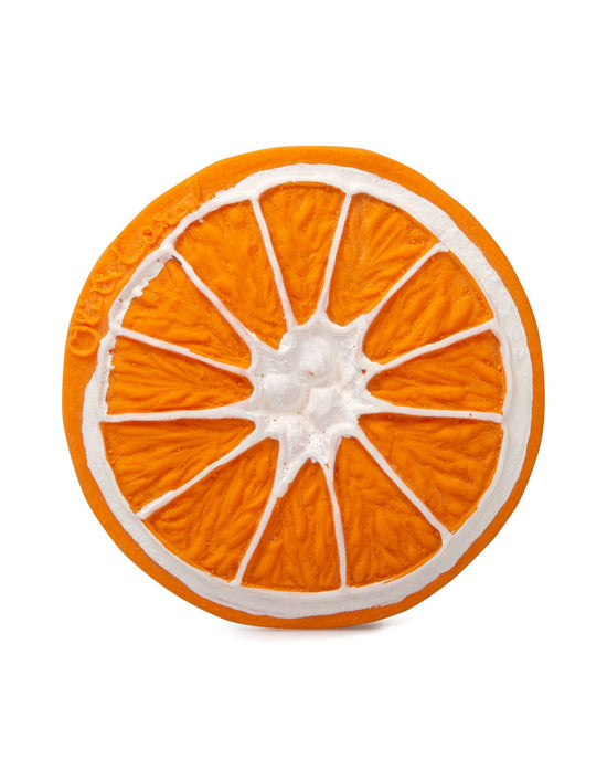 A cross-section of a clementino the orange, symbolizing a healthy lifestyle, on a white background by oli + carol.