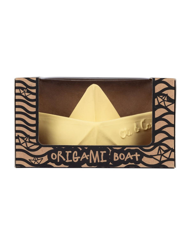 Little oli + carol play origami boat in a box in vanilla