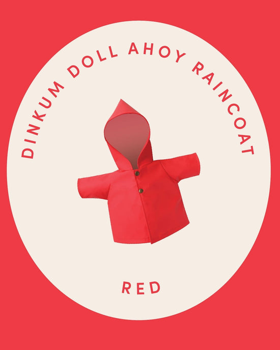 Little olli ella play dinkum doll ahoy raincoat in red