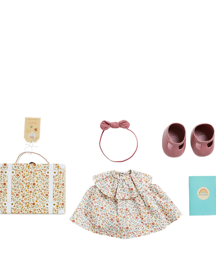 Little olli ella play dinkum doll travel togs in floral