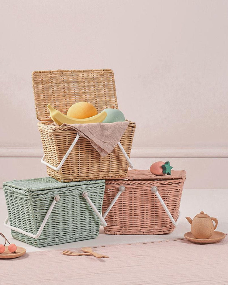 Little olli ella room piki basket in mint