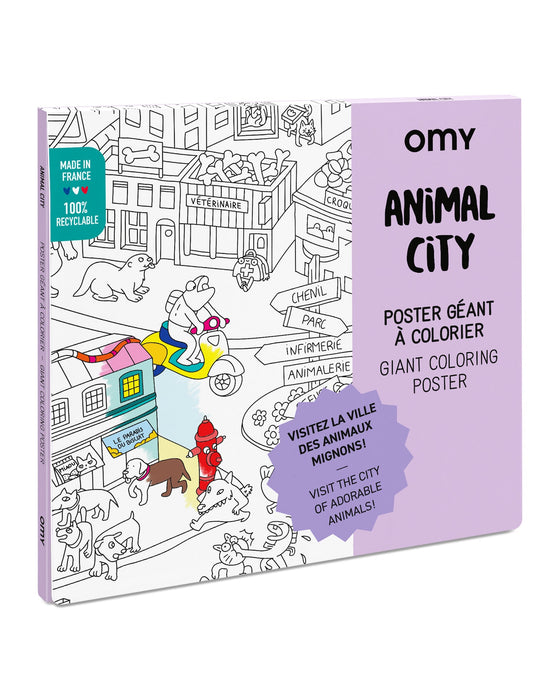 Little omy play animal life giant coloring poster