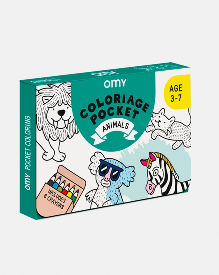 Little omy play animals pocket coloring pocket