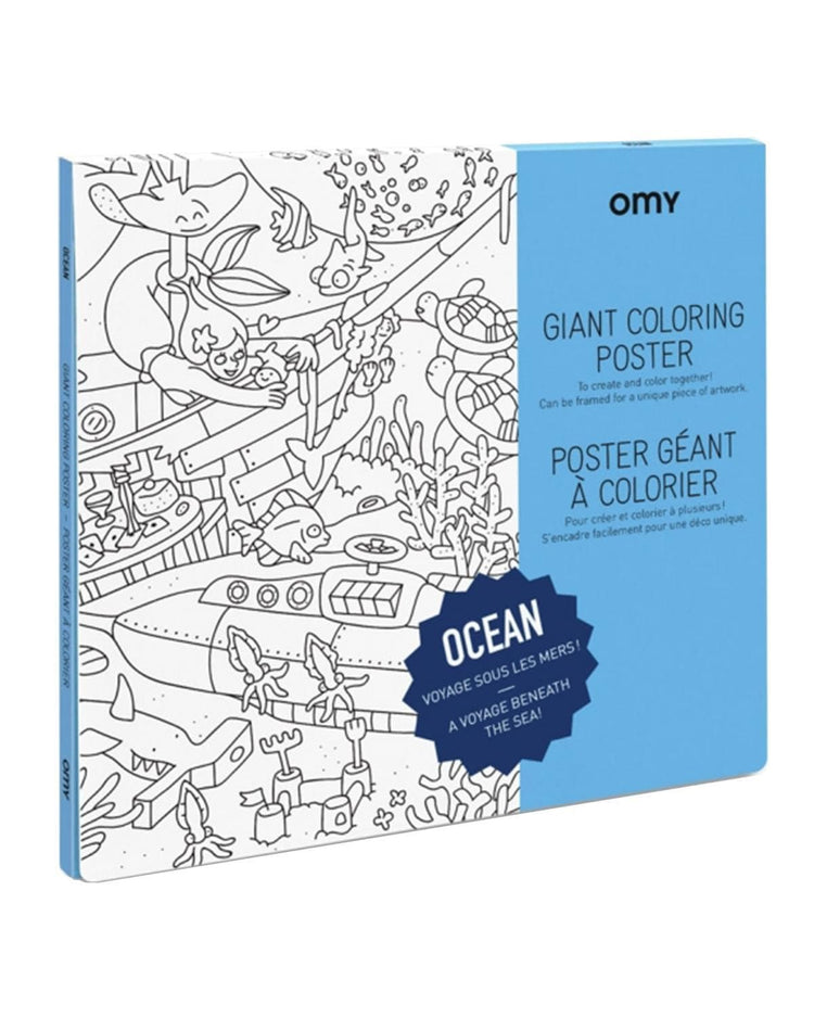 Little omy play Ocean Coloring Poster