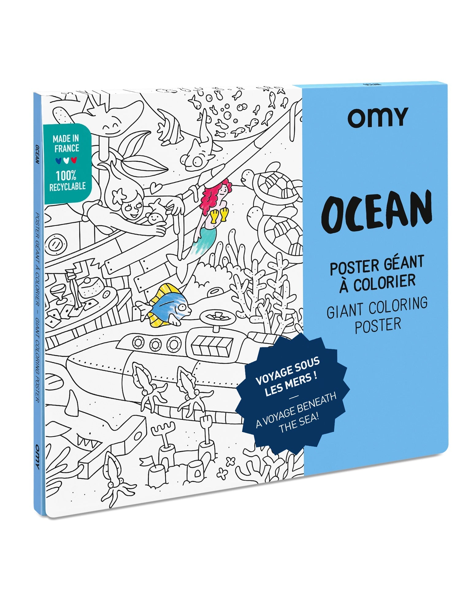 Little omy play ocean folded poster