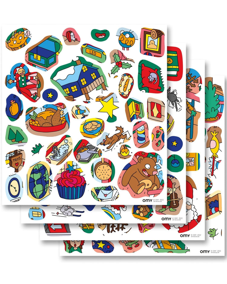 Little omy play poster & stickers - santa's workshop