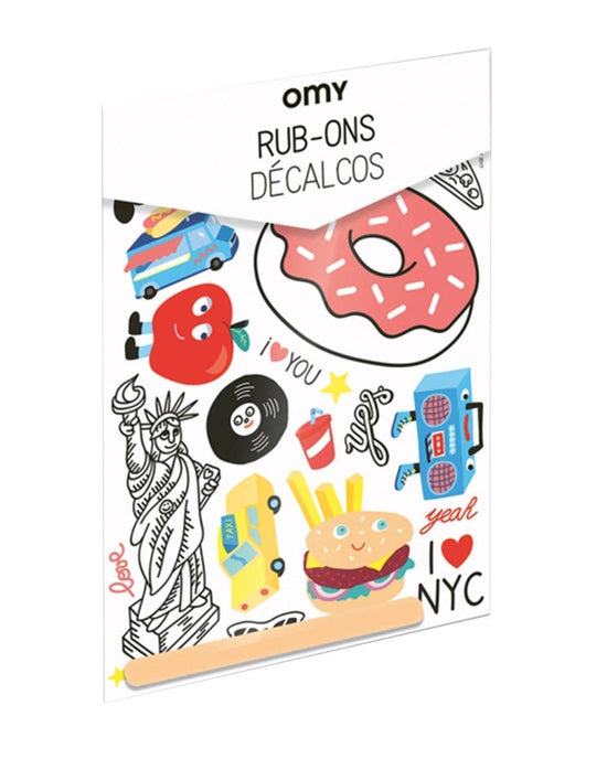 Little omy play Rub On Decals New York City