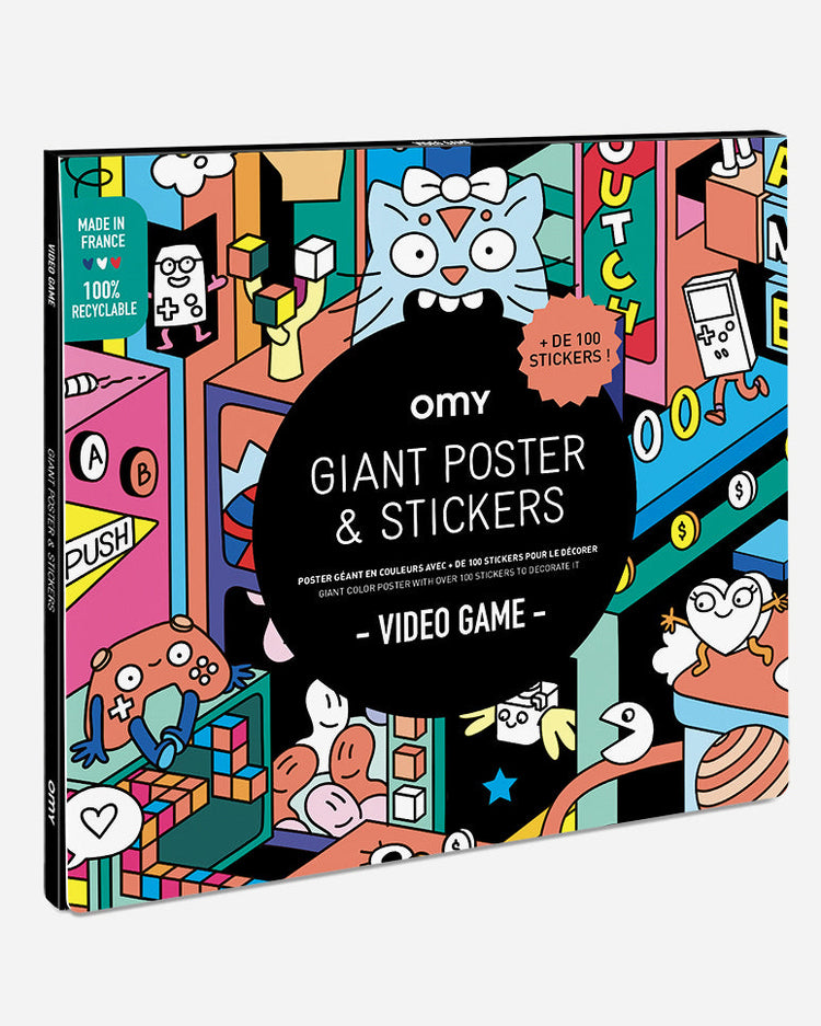 Little omy play video game giant sticker poster