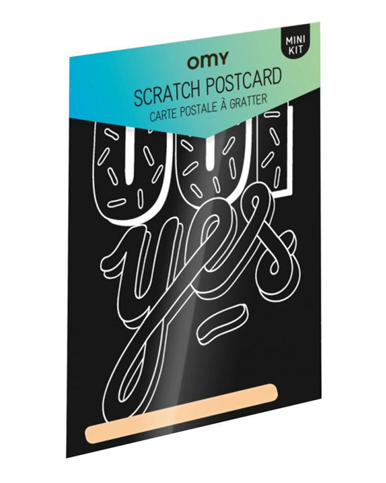Little omy play Yes Scratch Postcard