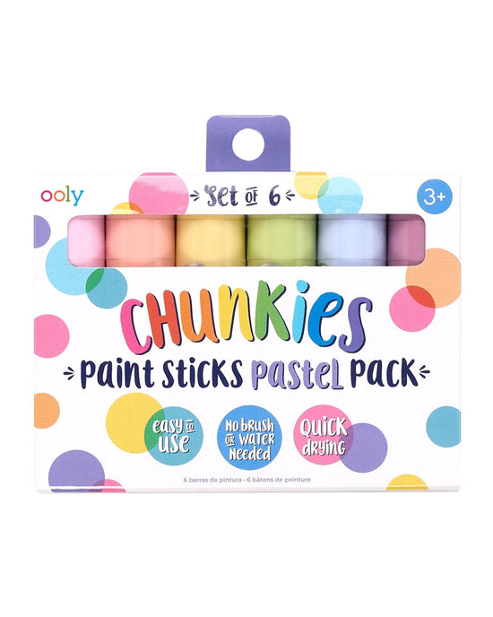 Little ooly play chunkies paint sticks pastel 6 pack