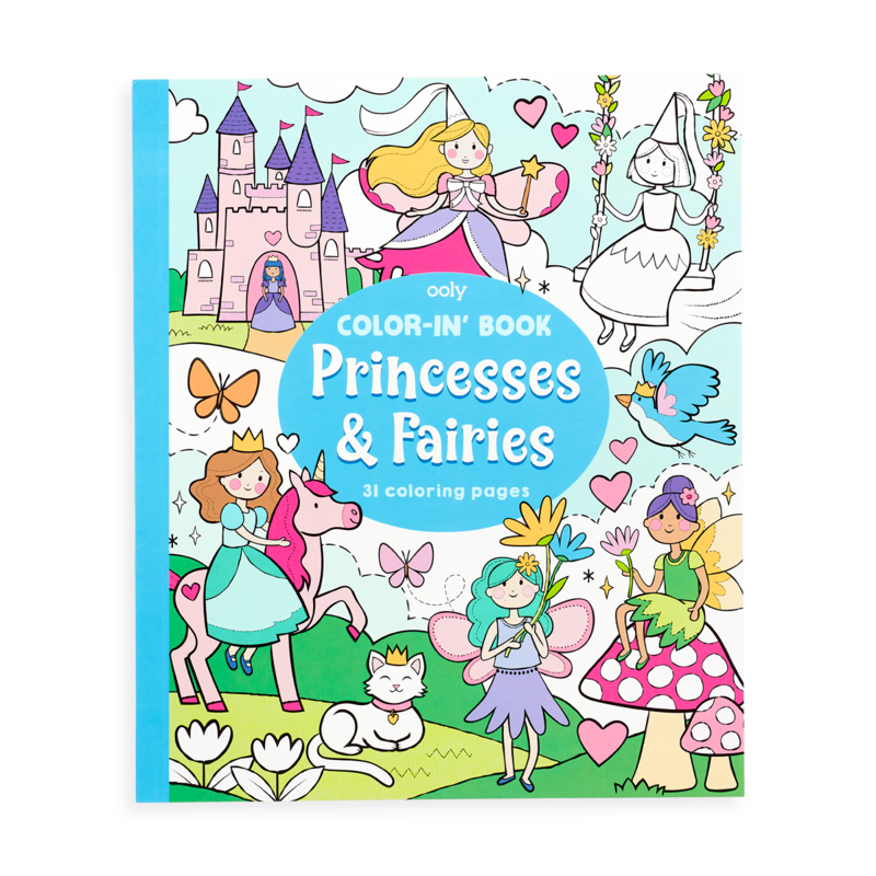 Color-in' Book: Princesses and Fairies