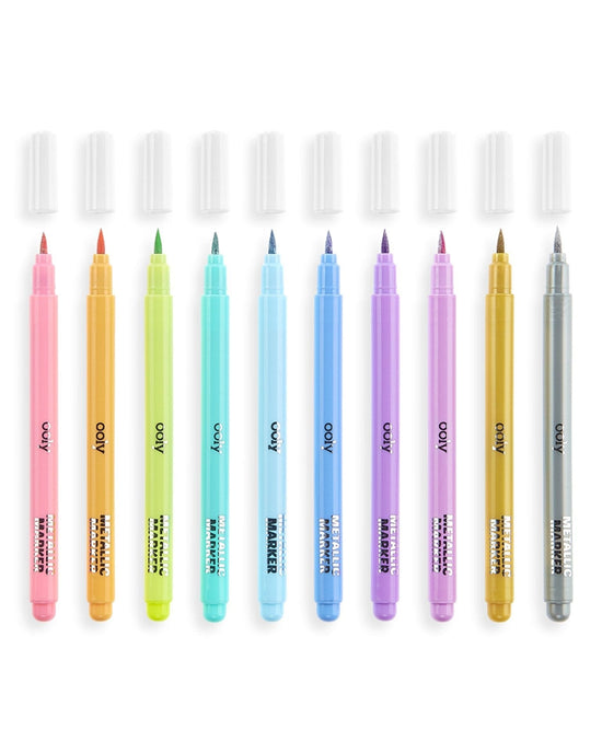 Little ooly play color lustre metallic brush markers