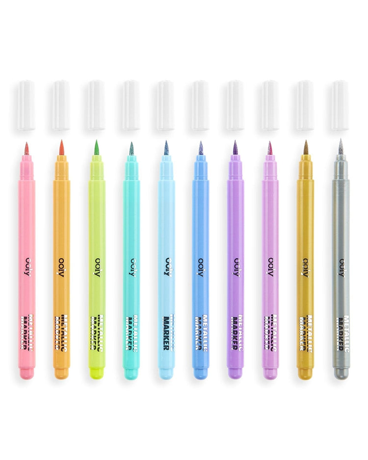 Little ooly play color lustre metallic brush markers
