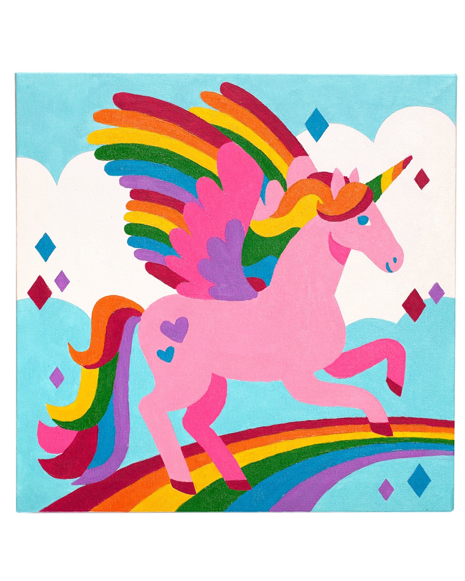 Little ooly play colorific canvas paint by number kit - magic unicorn