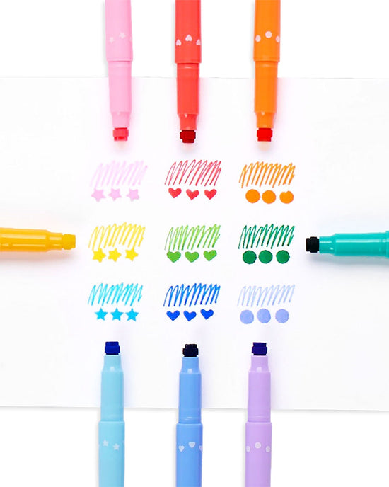 Little ooly play confetti stamp double-ended markers