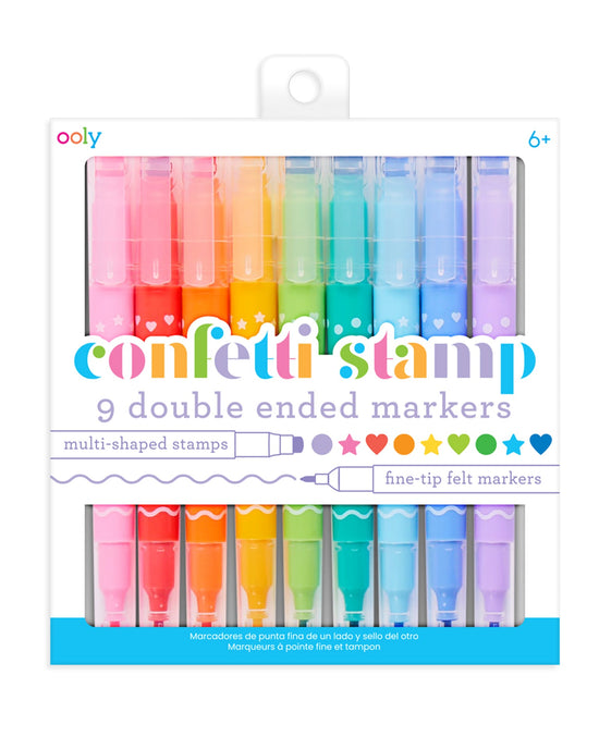 Little ooly play confetti stamp double-ended markers