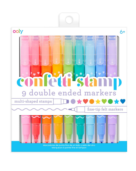 Little ooly play confetti stamp double-ended markers