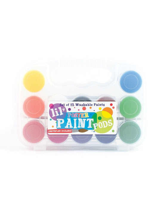 Little ooly play lil' poster paint pods + brush in classic colors