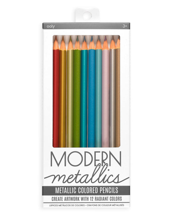 Little ooly play modern metallics colored pencils