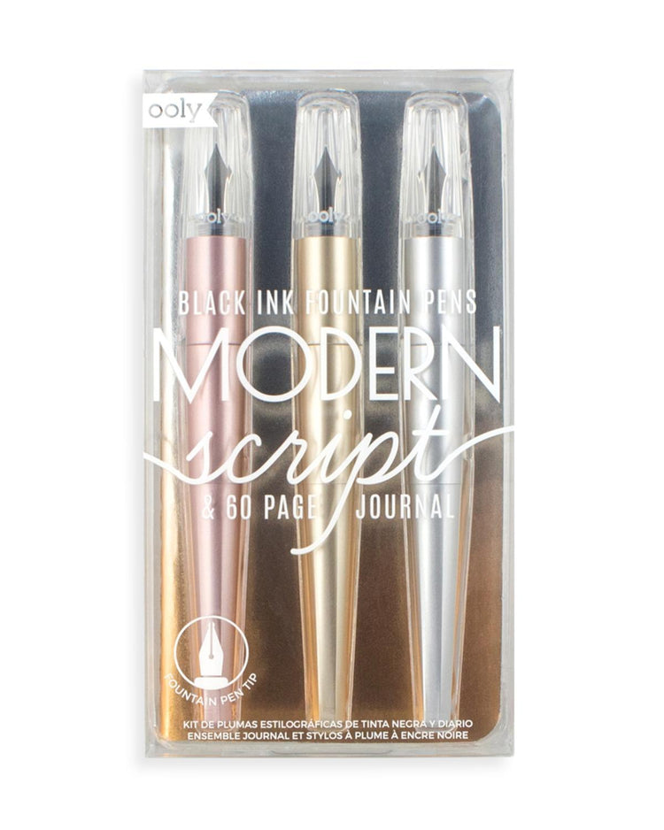 Little ooly play modern script fountain pens + journal