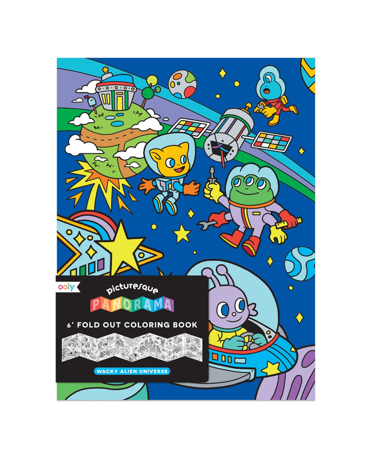 Little ooly play picturesque panorama coloring book - wacky alien universe