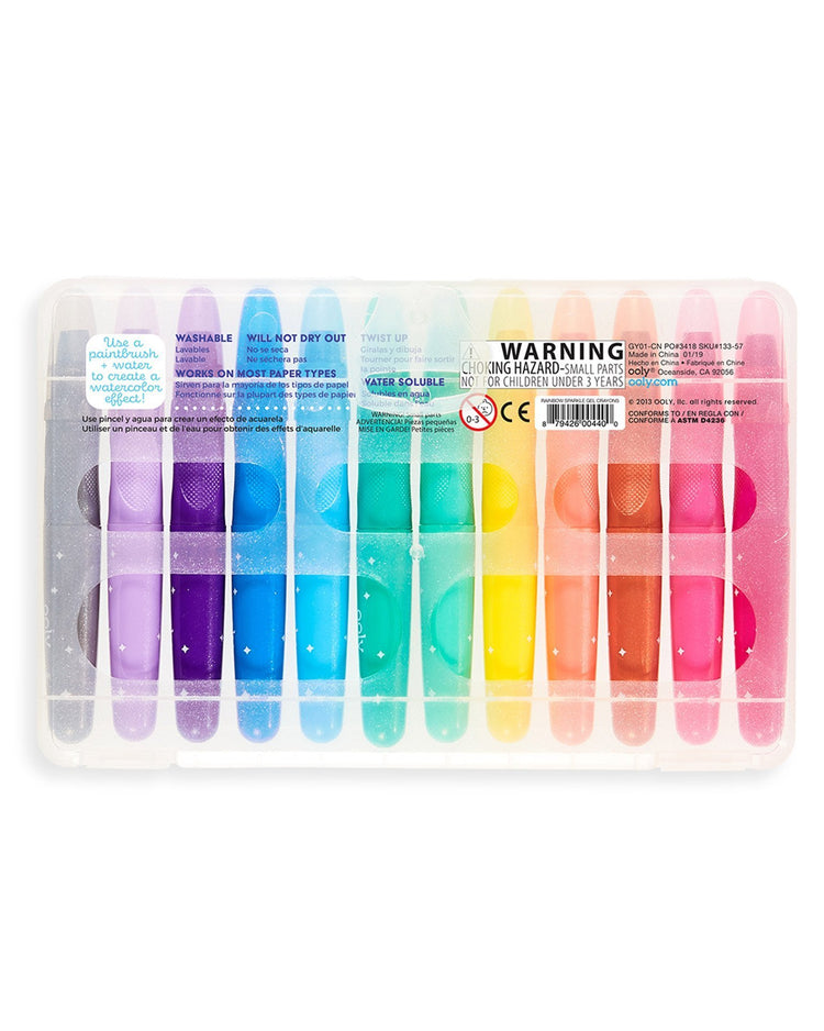 Little ooly play rainbow sparkle watercolor gel crayons