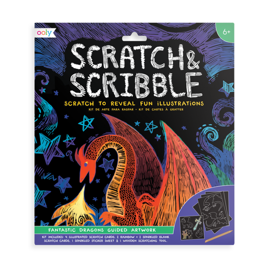 Scratch & Scribble - Fantastic Dragons - 10 Piece Set