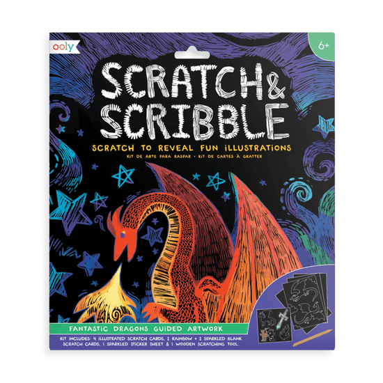 Colorful ooly scratch & scribble art kit.