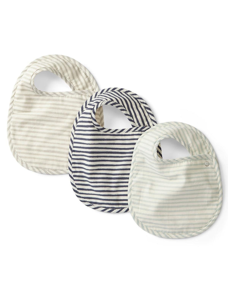 Little pehr designs inc baby accessories stripes away 3-pack bib set in sea
