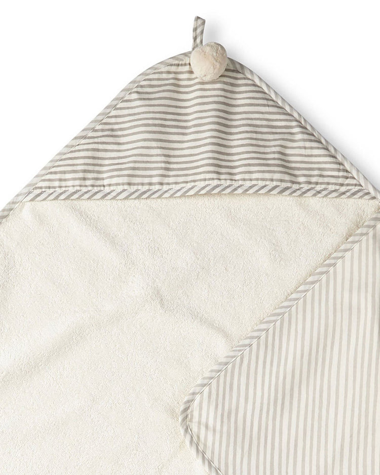 Little pehr designs inc room stripes away hooded towel in pebble