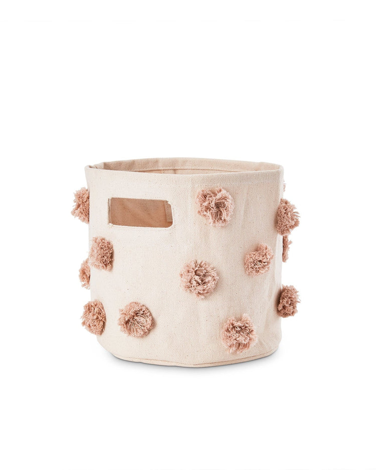 Little pehr room pom pom mini bin in rose pink