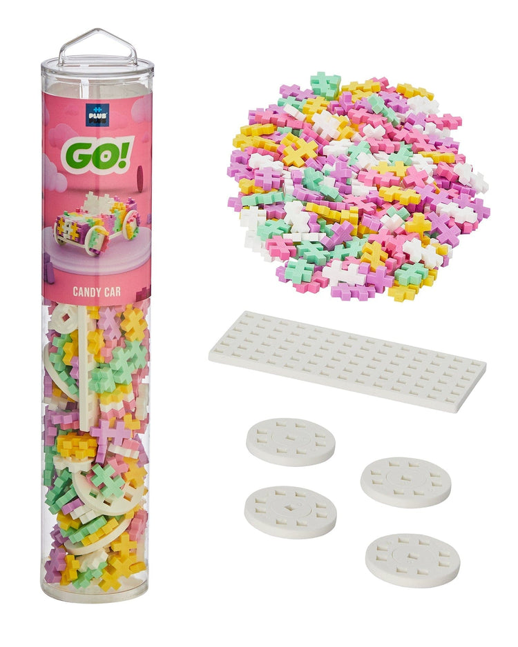 Little plus plus play 200 piece candy color cars tube