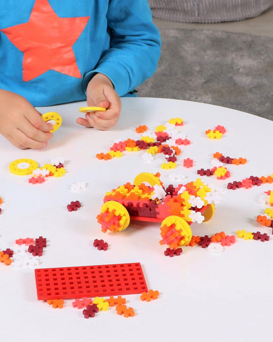 Little plus plus play 200 piece fire color cars tube