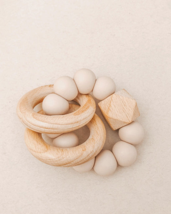 Little pretty please teethers baby accessories sawyer xl teething rattle in oat